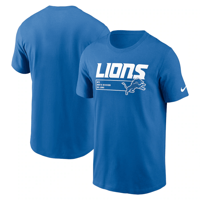 Men's Detroit Lions Blue Division Essential T-Shirt